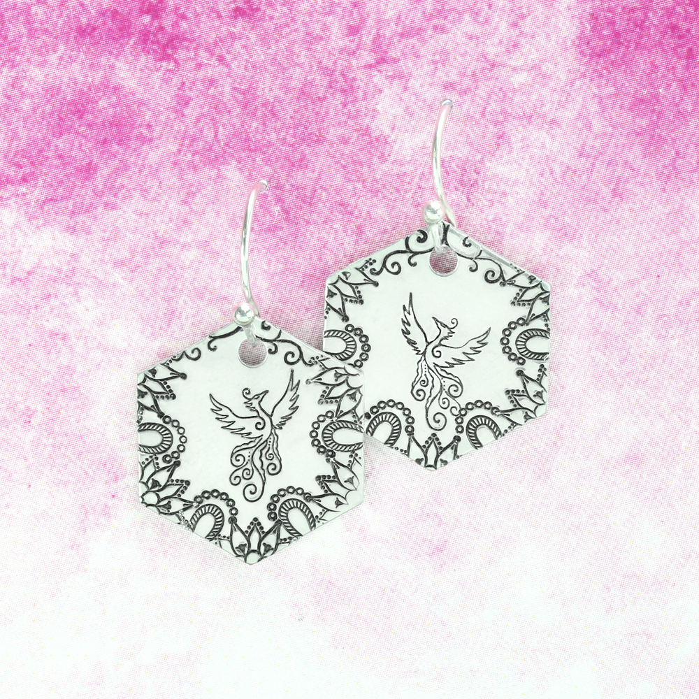 Metal Stamping Tools Phoenix Flying Right Metal Design Stamp, 11mm - Beaducation Original